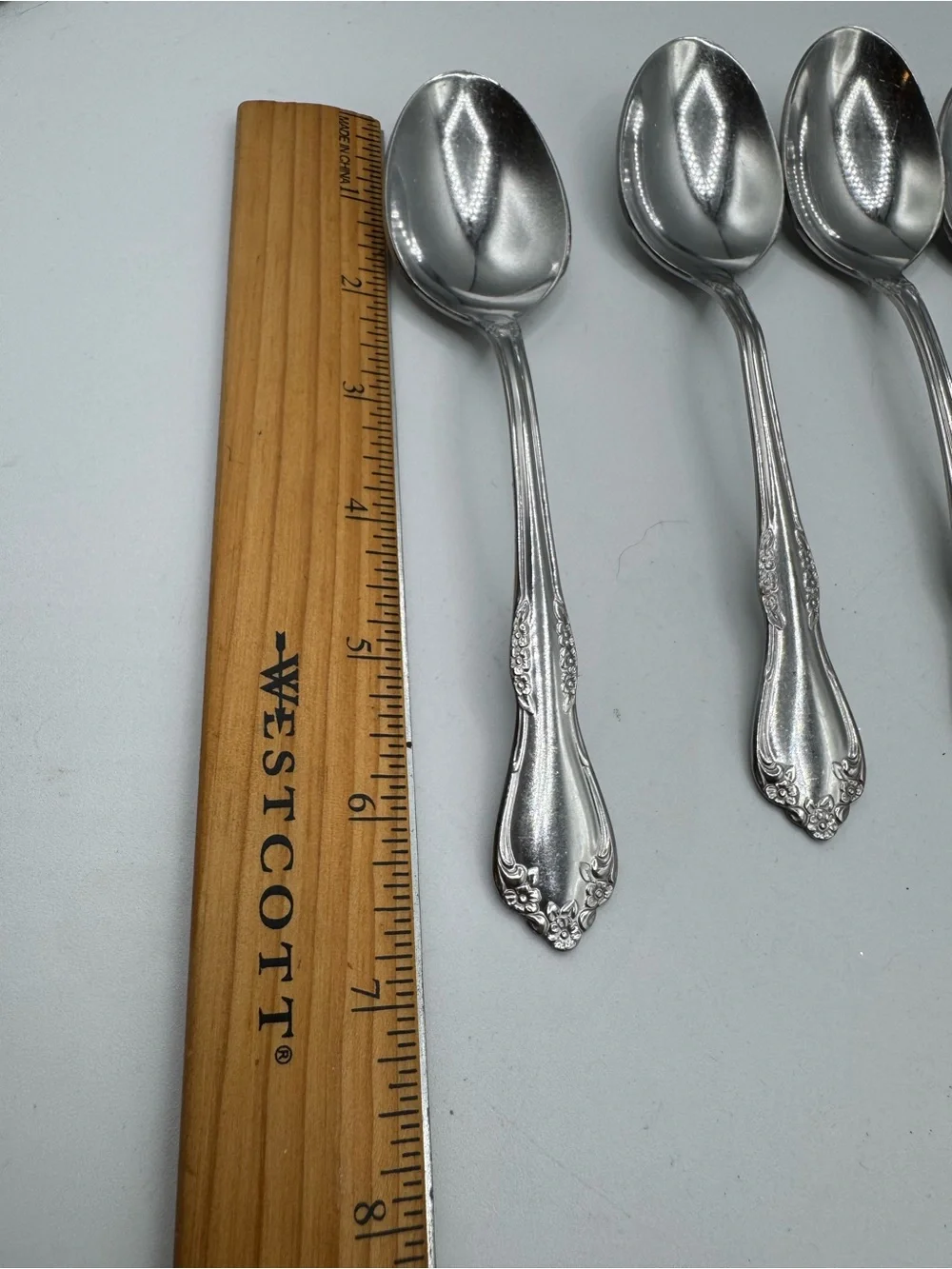 Oneida Ltd Wm Rogers Deluxe Mansfield Stainless Flatware Set Of 6 Teaspoons